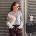 Classic Diamond Knit Sweater – Women’s Long-Sleeve Crewneck Pullover, Geometric Patterned Winter Warm Jumper, Soft Yarn Oversized Fit_ecoleips.com