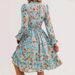"Bohemian Floral Patchwork Dress – Long Sleeve Boho Chic Maxi Dress For Women, Perfect For Spring & Summer"_ecoleips.com