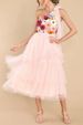 Women's Clothing Three dimensional Flower Fashion Large Swing Mesh Sexy Dress_ecoleips.com