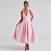 Holiday Jacquard Waist Holiday Fashion Dress Y2K Long Dress_ecoleips.com
