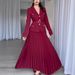 Women's Clothing New Temperament Waist Suit Jacket Pleated Long Skirt Two Piece Women's Skirt Suit_ecoleips.com
