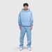 Minimalist Embroidered Hoodie Set - Unisex Casual Pullover With Stylish Geometric Patterns, Breathable Polyester Blend For Streetwear & Daily Wear_ecoleips.com