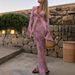 Women's High-Waisted Tie-Up Long Skirt Set Sexy See through Lace Print Fashion Casual Top European American Style 2025 New_ecoleips.com