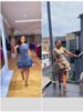 Solid Color Ruffle Patchwork round Neck Slim Waist Lace Skirt High End Short Sleeved Short Dress for Women_ecoleips.com