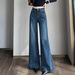 Women's Wide-Leg Flared Jeans, Fall/Winter 2025 New Style, Loose And Trendy, Popular Design Straight Pants_ecoleips.com