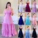 2025 Cross-Border New Spring Summer European And American Women's Off-Shoulder Floral Long Fairy Dress_ecoleips.com