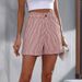 Summer New Casual Pocket Striped Daily Comfortable Casual Shorts For Women_ecoleips.com
