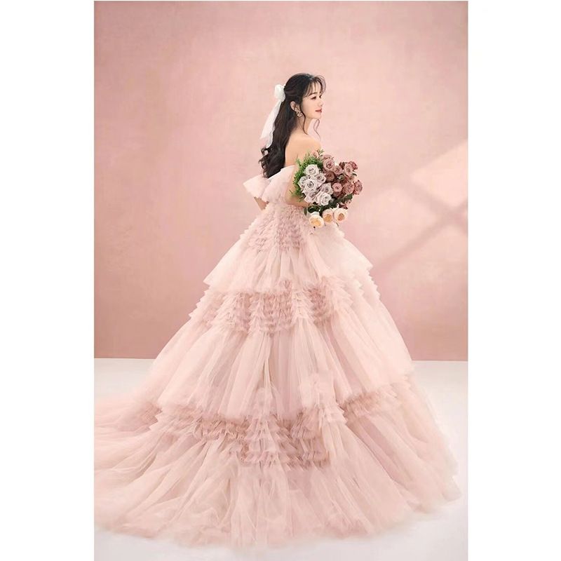 Photo Studio Photography Theme High-End New Outdoor Portrait Street Shoot Puffy Skirt Colorful Tulle Elegant Banquet_ecoleips.com