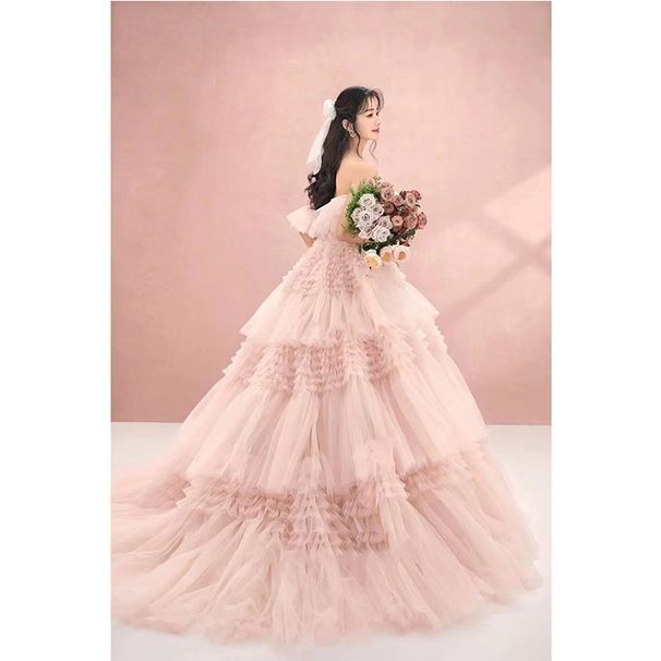 Photo Studio Photography Theme High-End New Outdoor Portrait Street Shoot Puffy Skirt Colorful Tulle Elegant Banquet_ecoleips.com