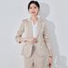 Apricot Colored High End Acetate Satin Suit Set for Women Petite 2024 New Style Sophisticated And Popular_ecoleips.com