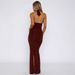 Women's Sexy V Neck Long Dress Fashion Slim Fit Sleeveless Tie Backless Summer New Clothing_ecoleips.com