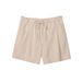 Suitable For All Seasons 2025 Summer New Women's Fashion Casual Linen Blend Drawstring Shorts B4-8914_ecoleips.com