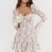 Women's Ballet Core Sexy Wrap Strapless Lace Floral Print Long Sleeve Bodycon Mini Dress – Sweet Summer Gown 2026_ecoleips.com