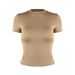 Women's Clothing Short Sleeve T Shirt Round Neck Slim Fit Hot Girl Pure Desire Top Women_ecoleips.com