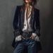 Women's Long Sleeved Velvet Jacket Solid Color Patchwork Lace_ecoleips.com