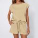Women's Spring/Summer Two Piece Set Round Neck Loose Short Sleeve New Style_ecoleips.com
