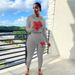Women's Clothing Sexy Fashion Print Sports Two Piece Suit_ecoleips.com