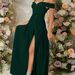 Women's Clothing new style daily elegant off shoulder slit thigh dress bridesmaid dress birthday party dress_ecoleips.com