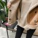 Women's Oversized Lambswool Vest – Cozy Sleeveless Layering Piece (Off-White/Khaki/Gray-Green/Black, M-4XL)_ecoleips.com