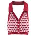 2025 Summer European And American Retro Vacation Style Heart Print Halter Neck Camisole Versatile Slim Fit Hot Girl Top_ecoleips.com