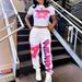Women's Clothing Summer Casual Two Piece Suit For Women Heart Shaped Letter Print Short Sleeved Tops Sweatpants Two Piece Suit For Women_ecoleips.com