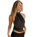 Foreign Trade 2026 Summer New Product European And American Women's Fashion Polka Dot Sexy Halter Neck Backless Tie Slim Tank Top
_ecoleips.com
