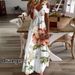 2023 European And American Cross-Border Women's Summer New Lace Strap V-Neck Fashion Printed Loose Dress_ecoleips.com
