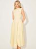 Mozision Sleeveless High Waist Sexy Midi Dress For Women Fashion Elegant Solid Pleated Club Party Long Dresses Female New_ecoleips.com