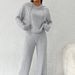 Women's Clothing Casual Knitted Long Sleeved Suit Women's Hooded Sweatshirt Loose Trousers Two Piece Set_ecoleips.com