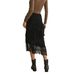 New Women's Fashion Elegant Slim Fit Irregular Lace Ruffle Patchwork Fairy Vacation Style Skirt_ecoleips.com
