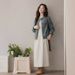 Women's Denim With Small Gold Buttons And Round Collar, Ins 2024 New Autumn Design, Washed Vintage Style, Trendy Jacket_ecoleips.com