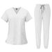 Women's Clothing Quick Drying Elastic Hand Washing Clothes, Doctor's Short Sleeved Work Clothes, Female Hospital Operating Room Split Suit_ecoleips.com