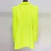 Women's Clothing In Stock New Fashion Personality Silhouette Shrug Double Breasted Mid Length Suit Jacket Fluorescent Yellow_ecoleips.com