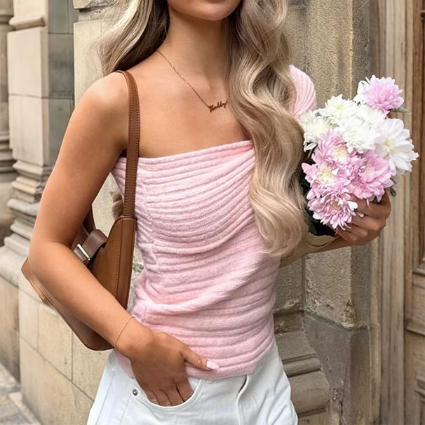 DiYun European And American Simple Elegant Style Strapless Sweater For Women, Women's Clothing 2025_ecoleips.com