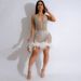 Women's Clothing New Fashion Lace Up Sequined Perspective Hip Wrapped Short Skirt Dress For Women_ecoleips.com
