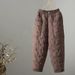 Women's Clothing Winter Style Elastic Waist Warm Down Cotton Harem Pants, Versatile, Fashionable, Cold Proof, Casual Bootcut Pants For Women._ecoleips.com