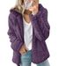 Women’s Hooded Wool Blend Coat – Autumn & Winter Long Sleeve Outerwear (Pink/Red/Violet/Khaki_ecoleips.com