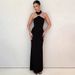 French Style Hot-Selling Women's Fashion 2025 Summer New Fashionable Elegant Slim High Neck Sleeveless Split Dress_ecoleips.com