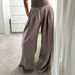 Women's High-Waisted Double Pleated Textured Wide Leg Pants Casual Minimalist Spring Summer Clothing_ecoleips.com