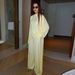 Loriya Dubai-Inspired 3-Piece Luxury Lounge Set – Elegant Solid Color Maxi Dress With Princess Sleeves (M-L)_ecoleips.com