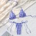 Women's Clothing Bikini Sexy Pit Tube Top High Split Front Twist Swimsuit Bikini_ecoleips.com
