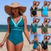 Women's Clothing Quick Drying One Piece Swimsuit Sexy For Vacation Polyester Regular Fit_ecoleips.com