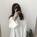 Women's Autumn Korean-Style Long-Sleeved Solid-Color T-Shirt With Loose Fit, Versatile Slimming Base Layer And Student T_ecoleips.com