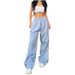 European And American New Personalized Two Side Drawstring Leisure Elastic Waist Multi Color Long Pants_ecoleips.com