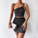 Women's Clothing Women's Sexy Faux Two-Piece Suspender Dress Style With Straps Backpack Exposed Hip Skirt For Formal & Casual For Women_ecoleips.com