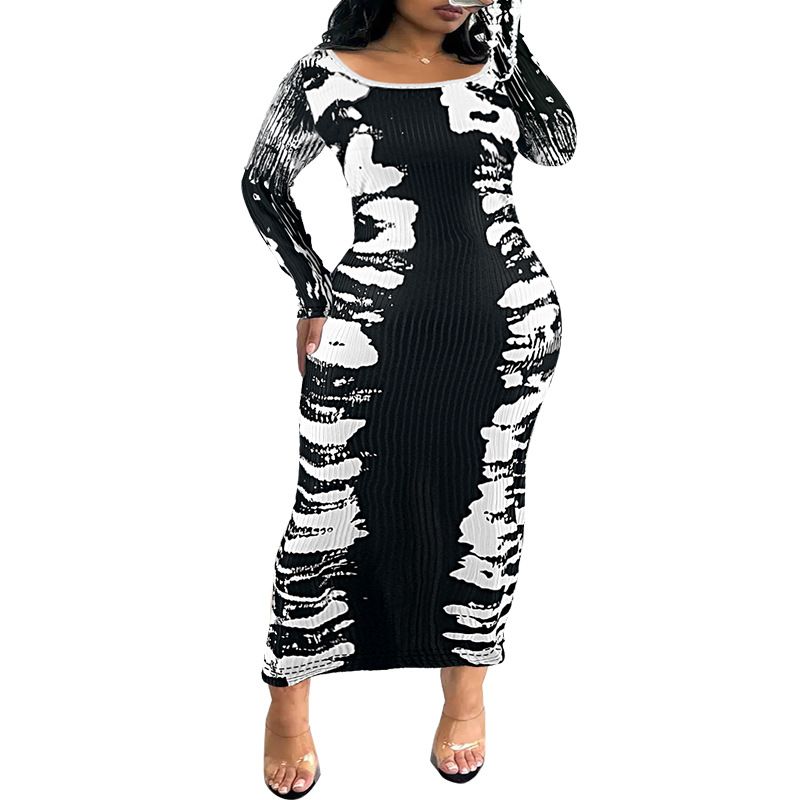 Women's Clothing Plus Size Women's Off-Shoulder Dress Style Tight Fit Long Sleeves For Formal & Casual For Women_ecoleips.com