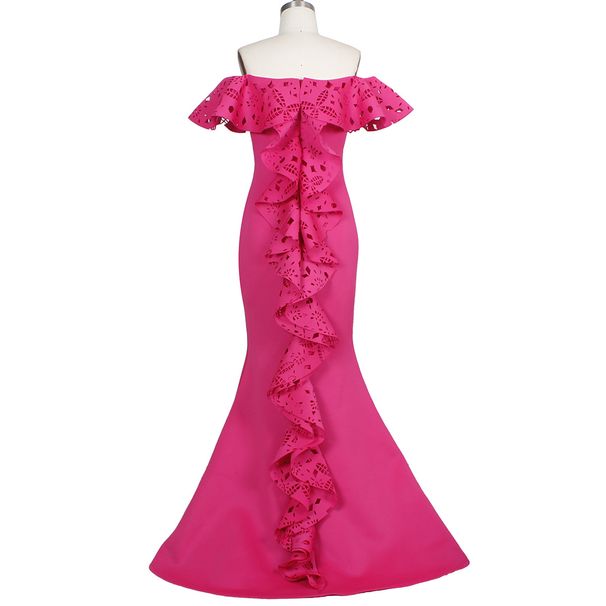 Women’s Clothing Evening Dress, One Line Collar, Slim Fishtail Dress, Female Wedding Dress, Banquet Dress, Wedding Dress, Bridesmaid Dress_ecoleips.com