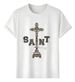 Women's T-Shirts Tshirt Muscle Freaks Jesus Cross Estilo Religious Art Saint_ecoleips.com