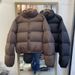 2025 New Version Kendall Jenner Style Short High Waist Thickened Down Jacket For Petite Women, European And American Ins_ecoleips.com