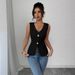 Women's Clothing Sleeveless Slimming Vest American Style Summer Fashion Elegant New Style Top_ecoleips.com